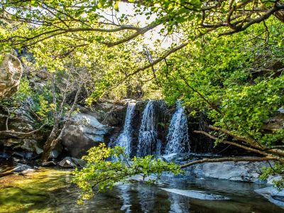 Pithara Waterfalls in Andros